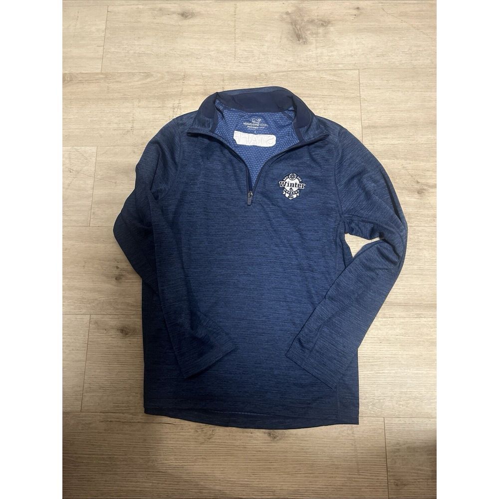 Vineyard Vines Red Sox Winter Weekend‎ Staff 1/4 Zip Size Small Blue MLB